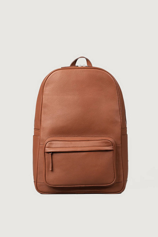 The Philos Brown Leather Backpack