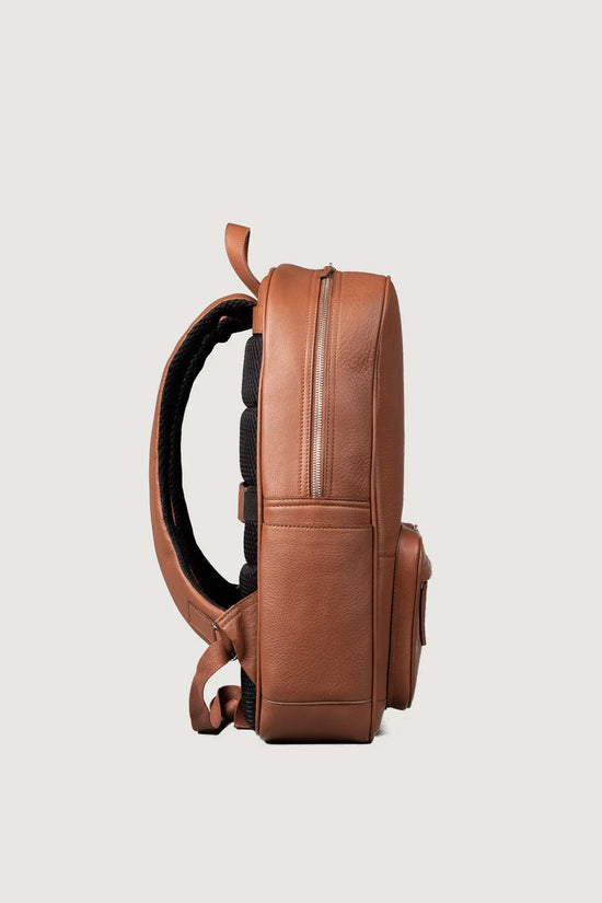 The Philos Brown Leather Backpack