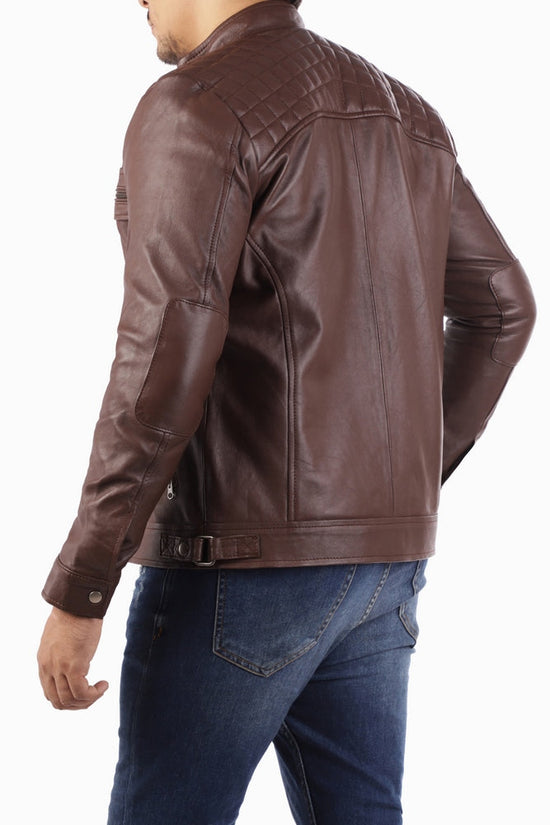 broun Bomber leather's jecket