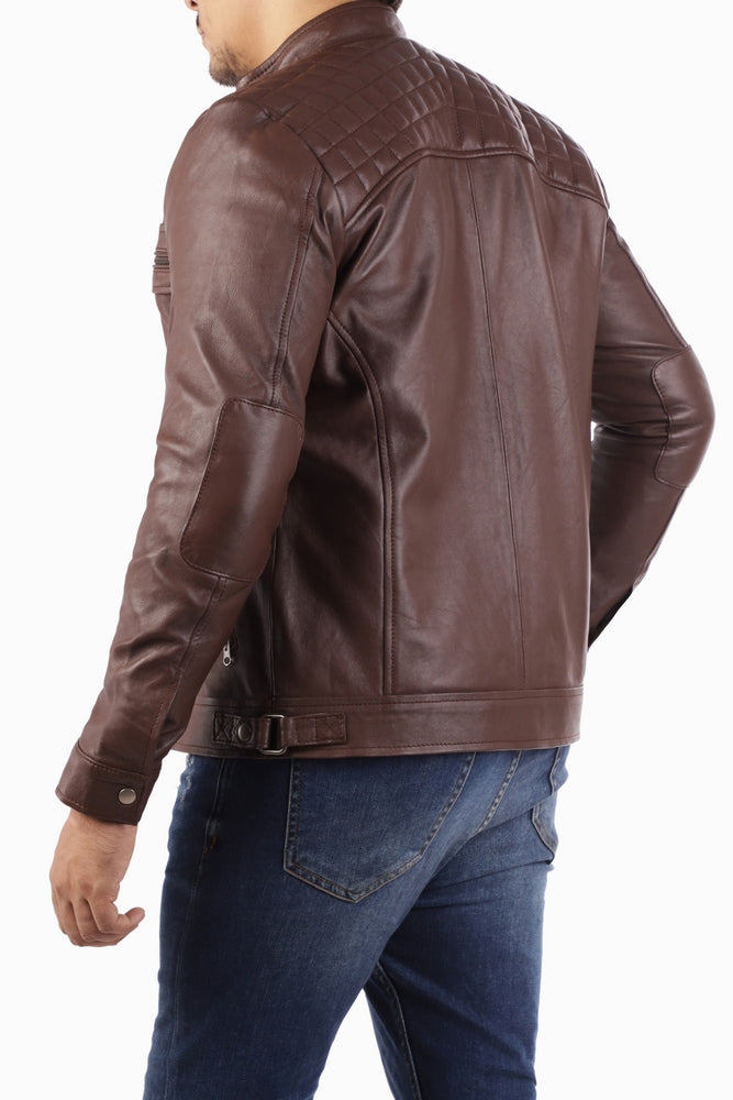 broun Bomber leather's jecket