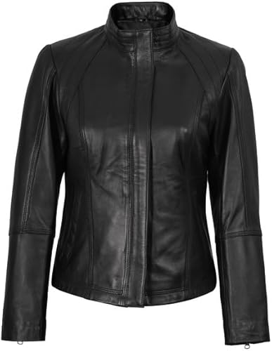 Blingsoul Real Leather Jacket For Women -Women's Cafe Racer Style Leather Jackets