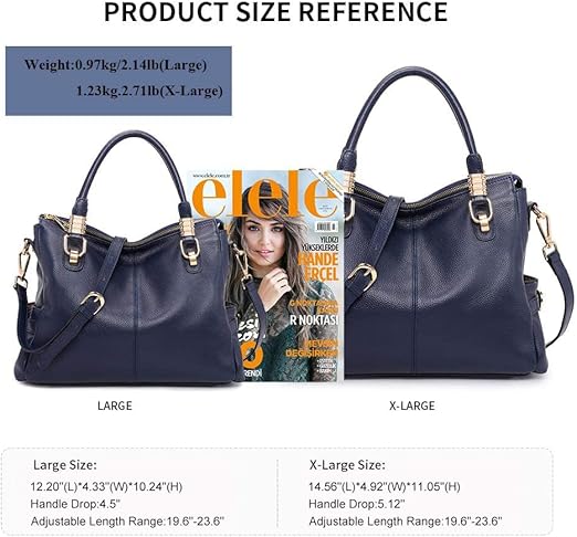 Kattee Soft Women Genuine Leather Purses and Handbags Satchel Tote Shoulder Bag