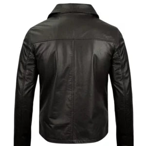 Men Turn Down Slimfit Black Jacket