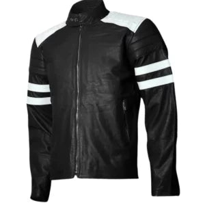 Mens Black Retro Cafe Racer Jacket
