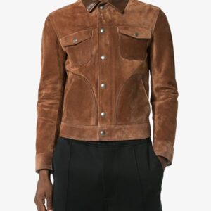 Mens Brown Suede Leather Jacket