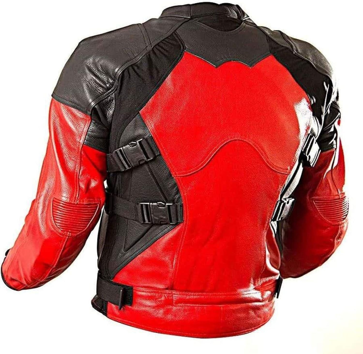 SpazeUp Armored Styles Protective Motorcycle Leather Jackets for Men - Padded Bikers Leather Jacket Men Red Black