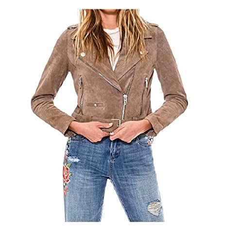 womens Luxury Clothing Cropped Suede Leather Motorcycle Jackets, Comfortable & Stylish Coats